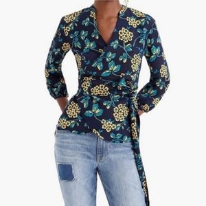 NWT J. Crew Floral Drapey Crepe Wrap